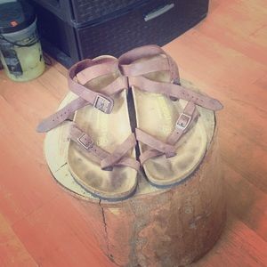 Very lightly worn wrap around Birkenstock sandals
